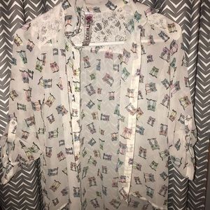 Light owl button down
